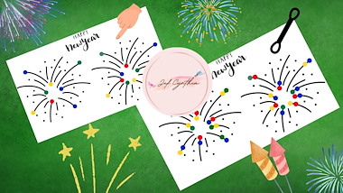 Lesmateriaal Vuurwerk stempelen: fijne motoriek (patronen) van auteur Juf_Cynthia_ slide 1