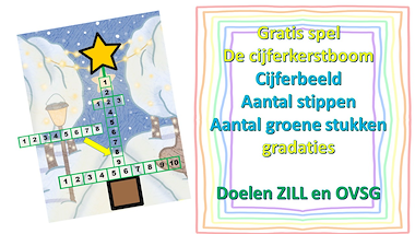 Lesmateriaal cijfer-kerstboom maken van auteur Little Play Friends