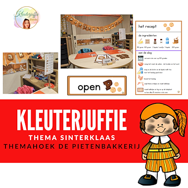 Lesmateriaal Kleuterjuffie, themahoek de pietenbakkerij van auteur Kleuterjuffie
