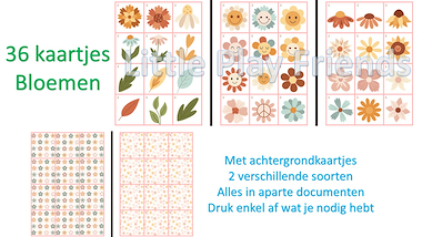 Lesmateriaal Memory - bloemen van auteur Little Play Friends slide 3