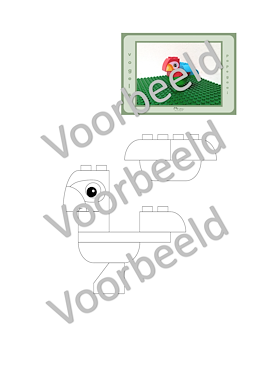 Lesmateriaal Bouwtekeningen voor Duplo vogels van auteur Mama Duizendpoot slide 1