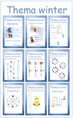 Lesmateriaal Winter pakket groep 3/eerste leerjaar van auteur wegvanonderwijs slide 1