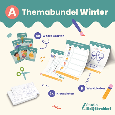 Lesmateriaal Themabundel Winter: Basis | Werkbladen en Woordkaarten van auteur Studio Krijtkrabbel