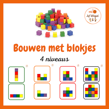 Lesmateriaal Bouwen met blokken van auteur Juf Wiezel