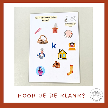 Lesmateriaal Hoor je de klank in het woord? van auteur De Spelende Klas