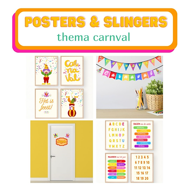 Lesmateriaal Posters en slingers thema carnval van auteur Logopedie Ideetjes
