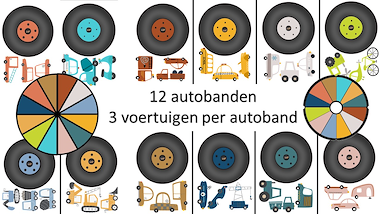Lesmateriaal voertuigen sorteren op kleur van auteur Little Play Friends slide 3