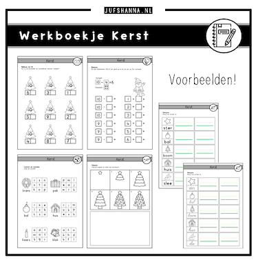 Lesmateriaal Thema kerst | Werkboekje groep 3 van auteur Juf Shanna slide 2