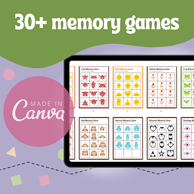 Lesmateriaal Memory Game Canva Templates van auteur Kelly Meeus slide 2