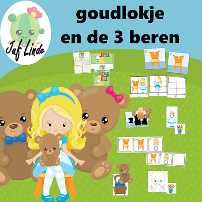 Lesmateriaal goudlokje en de 3 beren van auteur juf Linde