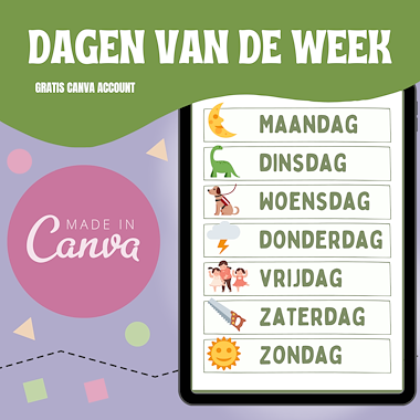 Lesmateriaal dagen van de week van auteur Kelly Meeus