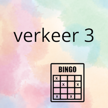 Lesmateriaal AN - het verkeer (deel 3) - spel 8: bingo van auteur Peggy Van Rompaey