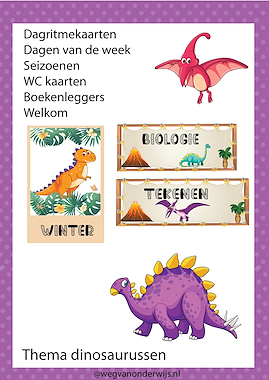 Lesmateriaal Dagritmekaarten dino's van auteur wegvanonderwijs
