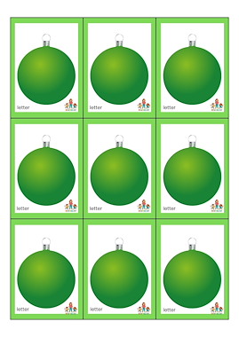 Lesmateriaal Letter ballen Kerst lampje van auteur de beweegjuf slide 4