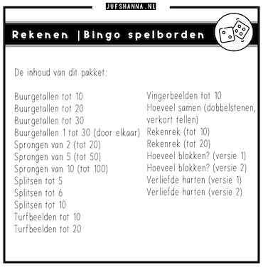 Lesmateriaal Rekenen | 20 bingo spelborden! van auteur Juf Shanna slide 2
