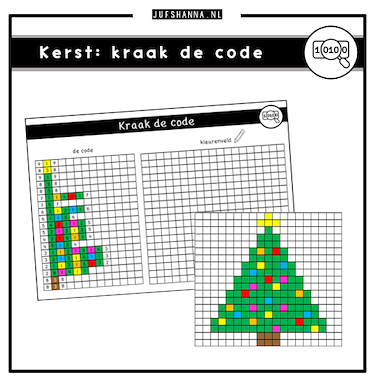 Lesmateriaal Thema kerst | Kraak de code van auteur Juf Shanna