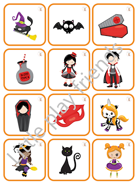 Lesmateriaal Memory Halloween van auteur Little Play Friends slide 4