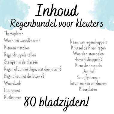 Lesmateriaal Regenbundel voor kleuters | thema herfst 80 blz | groep 1 2 van auteur My Teacher Shares slide 3