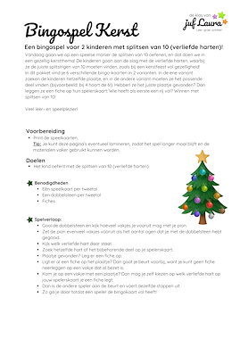 Lesmateriaal Kerst - Bingospel voor 2 - Verliefde harten van auteur De klas van juf Laura slide 4