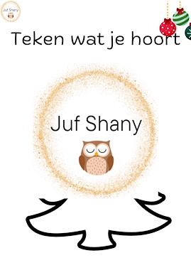 Lesmateriaal Teken wat je leest/hoort thema Kerst van auteur Juf Shany