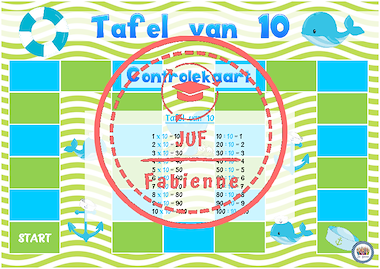 Lesmateriaal Tafel van 10 - Spelbord - Walvis. van auteur Juf_Fabienne slide 3