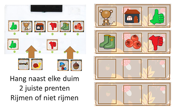 Lesmateriaal Herfst - sprekende muur - rijmen van auteur Little Play Friends slide 3