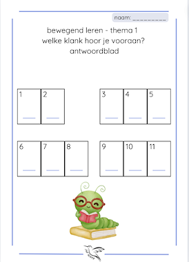 Lesmateriaal bewegend leren, thema 1 lijn 3 van auteur Juf Kitty B