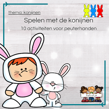 Lesmateriaal spelen met konijnen (voor peuterhanden) van auteur katrotje