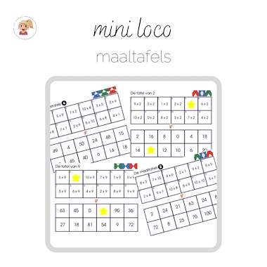 Lesmateriaal Mini Loco - maaltafels  van auteur Juf Hanne_
