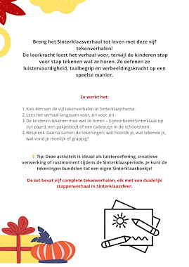 Lesmateriaal Sinterklaas tekenverhalen – luisteren, begrijpen en tekenen! van auteur Juf_C slide 2