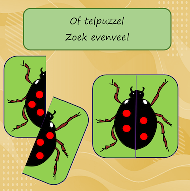 Lesmateriaal Maak samen 5 of zoek evenveel (kriebeldiertjes) van auteur Jabbedabbedoe slide 2