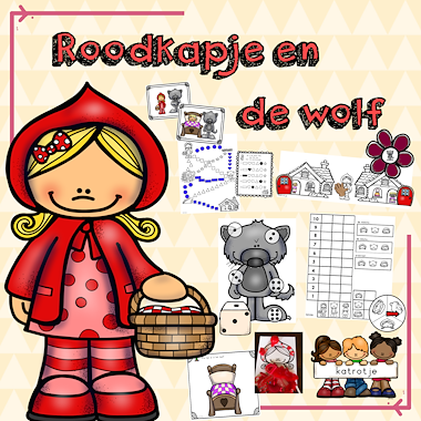 Lesmateriaal roodkapje en de wolf van auteur katrotje slide 1