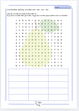 Lesmateriaal bewegend leren-spelling woordzoeker van auteur Juf Kitty B slide 4