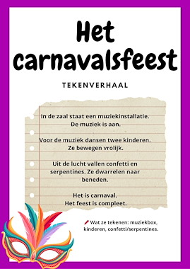 Lesmateriaal Carnaval Tekenverhalen – Luisteren & Tekenen voor Kleuters van auteur Juf_C slide 3