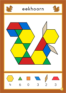 Lesmateriaal Pattern blocks dieren bundel van auteur JufJoyceKuenen slide 2