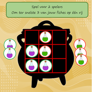 Lesmateriaal Tic Tac Toe De heksenketel van auteur Jabbedabbedoe slide 2