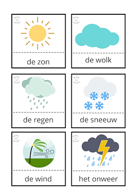 Lesmateriaal Woordenschatsfiches: het weer (+ beeldmateriaal) van auteur deklasvankaat slide 2