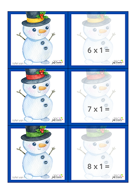 Lesmateriaal Zaklampspel winter - tafel 1 t/m 3 van auteur De klas van juf Laura slide 3