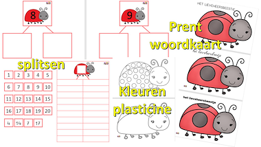 Lesmateriaal lieveheersbeestjes telbundel - wiskunde van auteur Little Play Friends slide 4