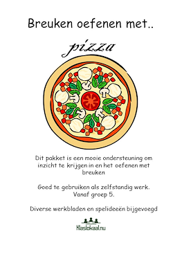 Lesmateriaal Breuken oefenen met pizza van auteur Monique ter Keurs