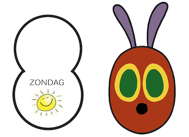 Lesmateriaal Rupsje Nooitgenoeg (dagen van de week) van auteur CreabeeS slide 2