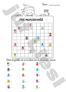 Lesmateriaal Oefeningen honderdveld thema classdojo van auteur De monsterklas van Juf Liesl