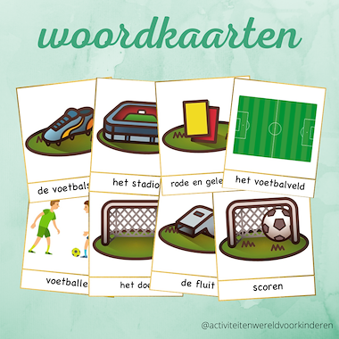 Lesmateriaal EK voetbal - woordkaarten van auteur Nanny Melissa