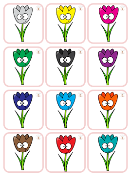 Lesmateriaal Memory tulpen van auteur Little Play Friends slide 3