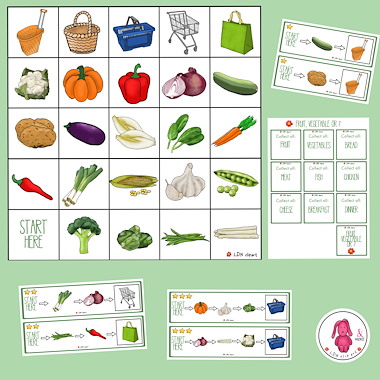 Lesmateriaal Beebot mat GROENTE activiteit, breng groente naar het mandje van auteur LDN Clipart slide 2
