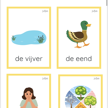 Lesmateriaal Woordkaarten lente van auteur Jufjas slide 3