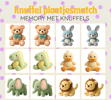 Lesmateriaal Knuffel plaatjesmatch, meer dan memory van auteur Speelspiratie slide 2