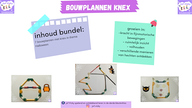Lesmateriaal 2D knex in thema Halloween van auteur juf Vicky derde kleuterklas