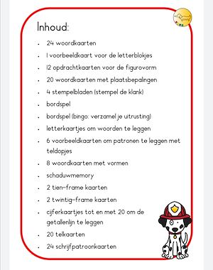 Lesmateriaal De Brandweer van auteur JufJoyceKuenen slide 2