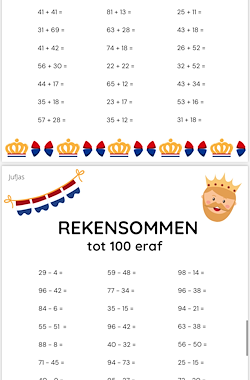 Lesmateriaal Sommen koningsdag van auteur Jufjas slide 3